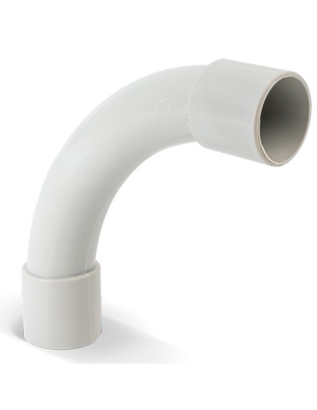 23540000 GAES MANGUITO UNION CURVADO 90 PVC M40 GRIS