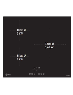 MCIT7118B3-AC INDUCCION MIDEA 32CM 3F 7200W 9 POSICIONES